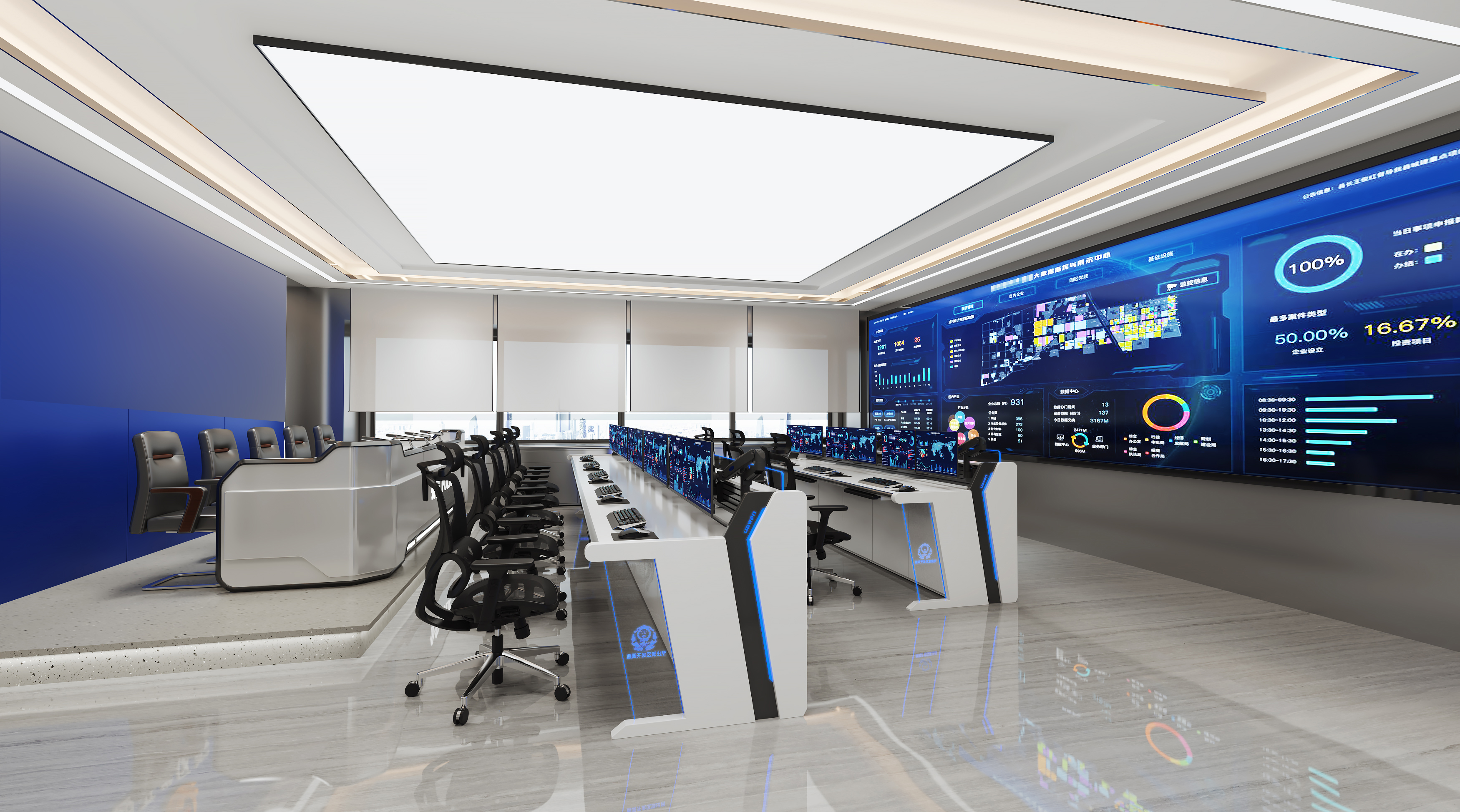 Control room console application in railway stations
